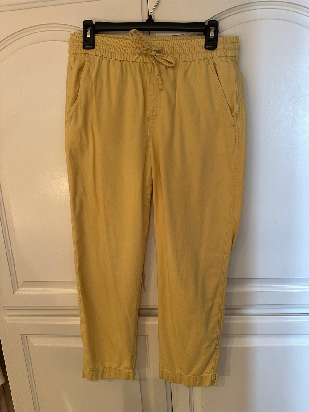 GAP Yellow Drawstring Cropped Chino Easy Pants
